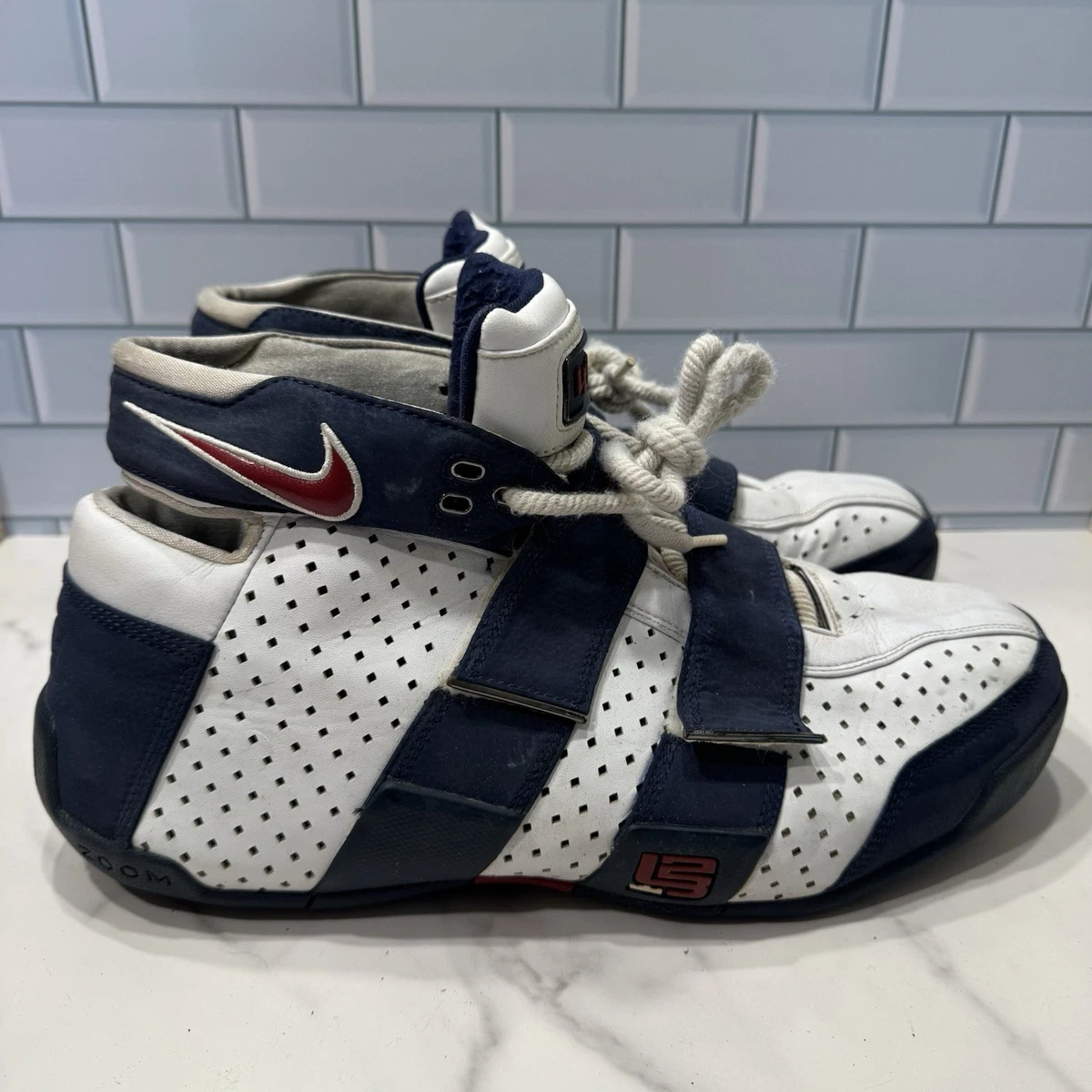 Nike LeBron Zoom 20-5-5 White Midnight Navy for Sale