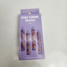 GEMS Kids Tablet Stylus 4 Pack Universal Styluses Fun Design Touch Screen Pen