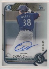 2022 Bowman Chrome Prospect Refractor 90/499 Charlie Welch #CPA-CW Auto 7bt