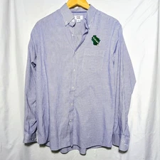 Cutter & Buck Blue & White Checkered Pattern Milwaukee Bucks Button Down Shirt M