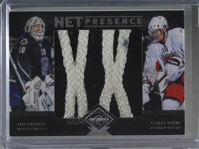 2011-12 Limited Net Presence Memorabilia /99 Corey Perry Tim Thomas #9 2a8