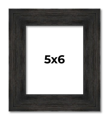 5x6 Frame Black Barnwood Picture Frame  Modern Photo Frame UV Acrylic, Acid Free