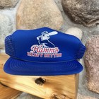 Vtg Hamm’s Beer Heavy Hitter Trucker Hat Snapback Blue Mesh Brewery Advertising — photo 2
