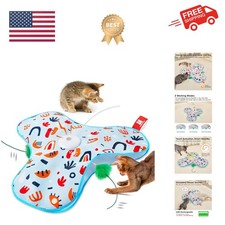 Hide and Seek Interactive Cat Toys, Moving Concealed Wand Feather, Automatic ...