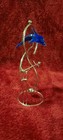 New ListingVintage Small Blue Dolphin Jumping Through Ring Kinetic Motion Desk Toy