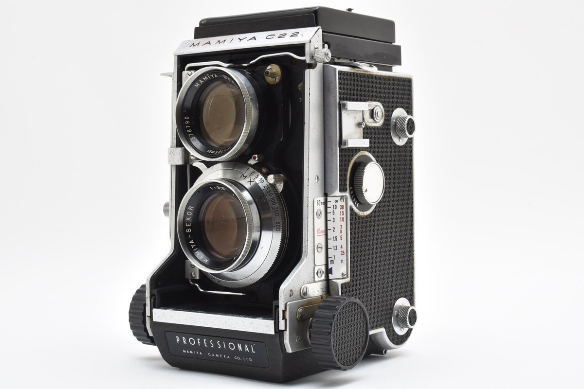 Mamiya C22 + Sekor 105mm f/3.5 マミヤ #7740 Exc+5] Mamiya C22 Pro TLR Film Camera Sekor 105mm f/3.5 Lens From