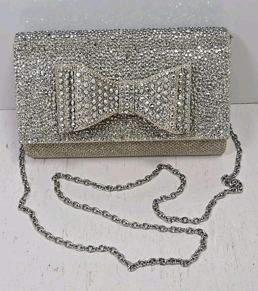 Inc International Concepts Estrás y Malla Brillante Bolso sin asas Bandolera Lazo Foto 2 de 4