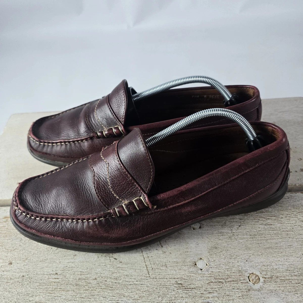 FLORSHEIM “Berkley” Men’s 11.5 Olive Suede & Brown Leather, Slip-On Loafers, GUC Red Solid Dress Shoes for Men for sale | eBay main image 4