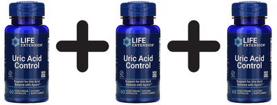 3 x Life Extension Uric Acid Control - 60 vcaps (416,39 EUR/kg)