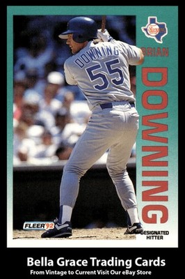 1992 Fleer Brian Downing #302a Texas Rangers MLB Baseball 