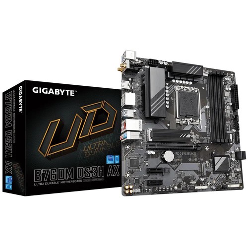 Gigabyte B760M DS3H AX Motherboard - Supports Intel Core 14th Gen CPUs, 6+2+1 Ph - 第 1/6 張圖片