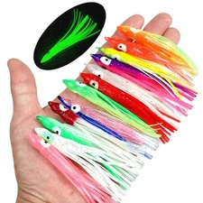 50PCS Squid Skirt Soft Fishing Lure Octopus Skirt Trolling Bait Hoochies Lure