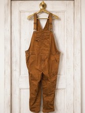 Duluth Trading Company Fire Hose Bib Overalls Men's 2XL x 32 Brown Canvas