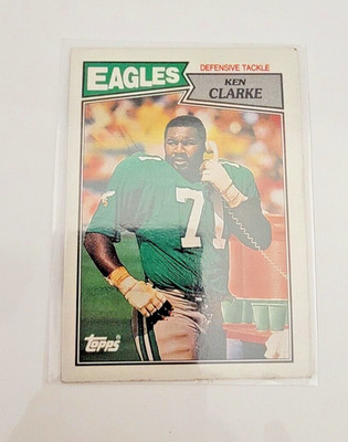 #302 Ken Clarke Philadelphia Eagles 1987 Topps NFL Football Trading Card