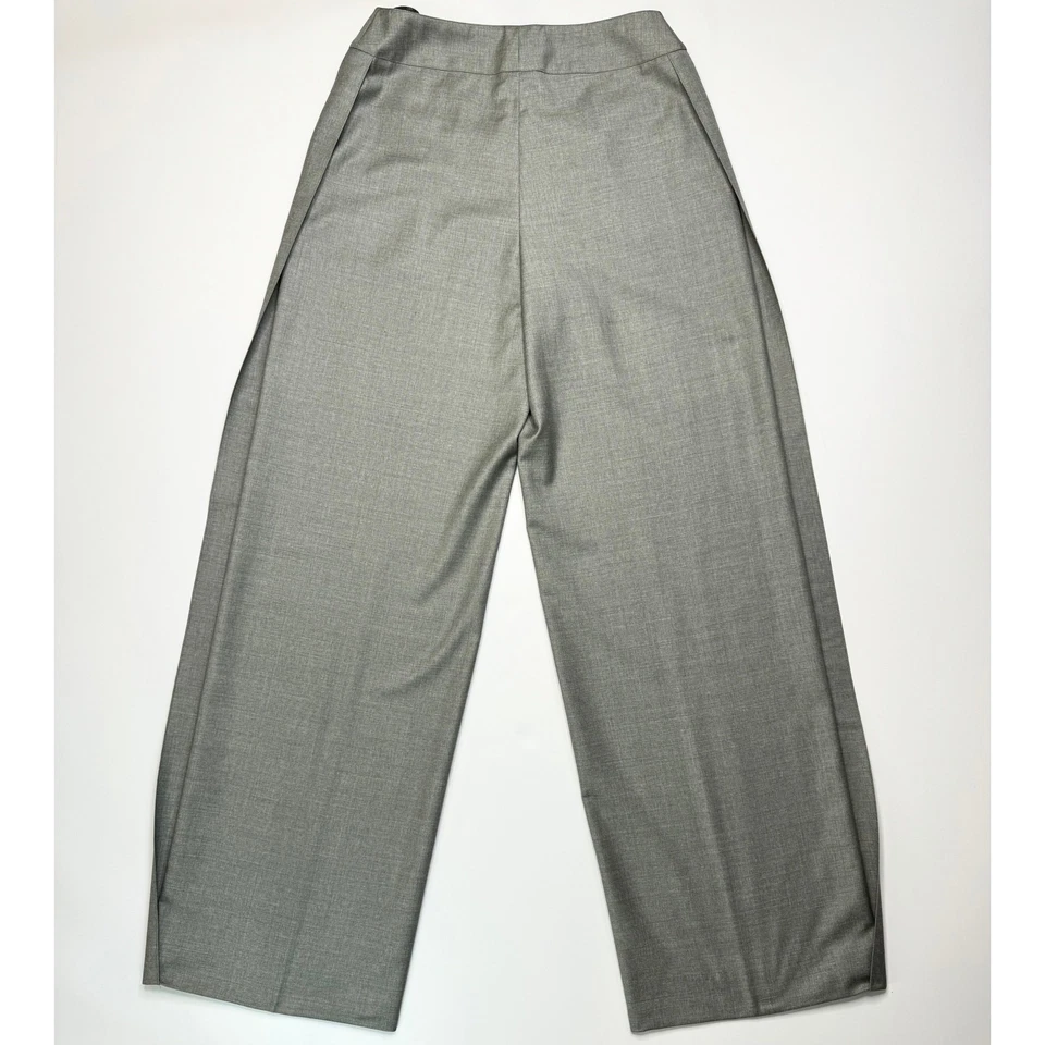 Pantalón globo pierna ancha plisado lateral gris 99C Chanel 1999 100 % auténtico de colección talla 40 8 Foto 3 de 4