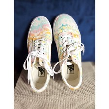 Vans Ward Sneakers Psychedelic Tie-dye Multicolor Low Top Design Size 8.5