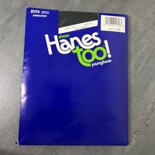 VTG 1988 Hanes Too! Sheer Pantyhose Pine Green Sandalfoot Style 117 Size EF