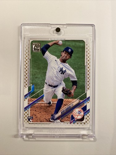 Deivi Garcia RC 2021 Topps Series 1 Gold Star Parallel Yankees Rookie Card - Bild 3 von 8