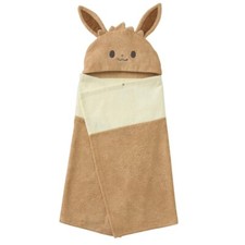 NEW MonPoke Pokemon Eevee Hooded Bath Towel for Kids Soft 100 Cotton From JPN