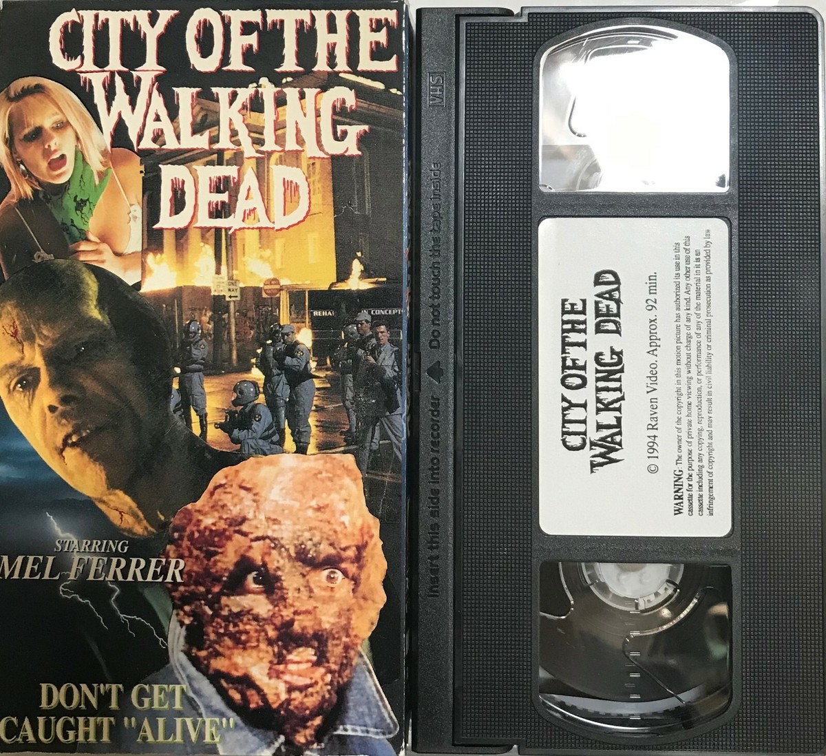 City of the Walking Dead (VHS 1994 Raven Video) Mel Ferrer