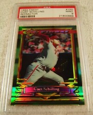 CURT SCHILLING 1994 TOPPS FINEST REFRACTOR #150 PSA 9 MINT POP 5 RARE PHILLIES