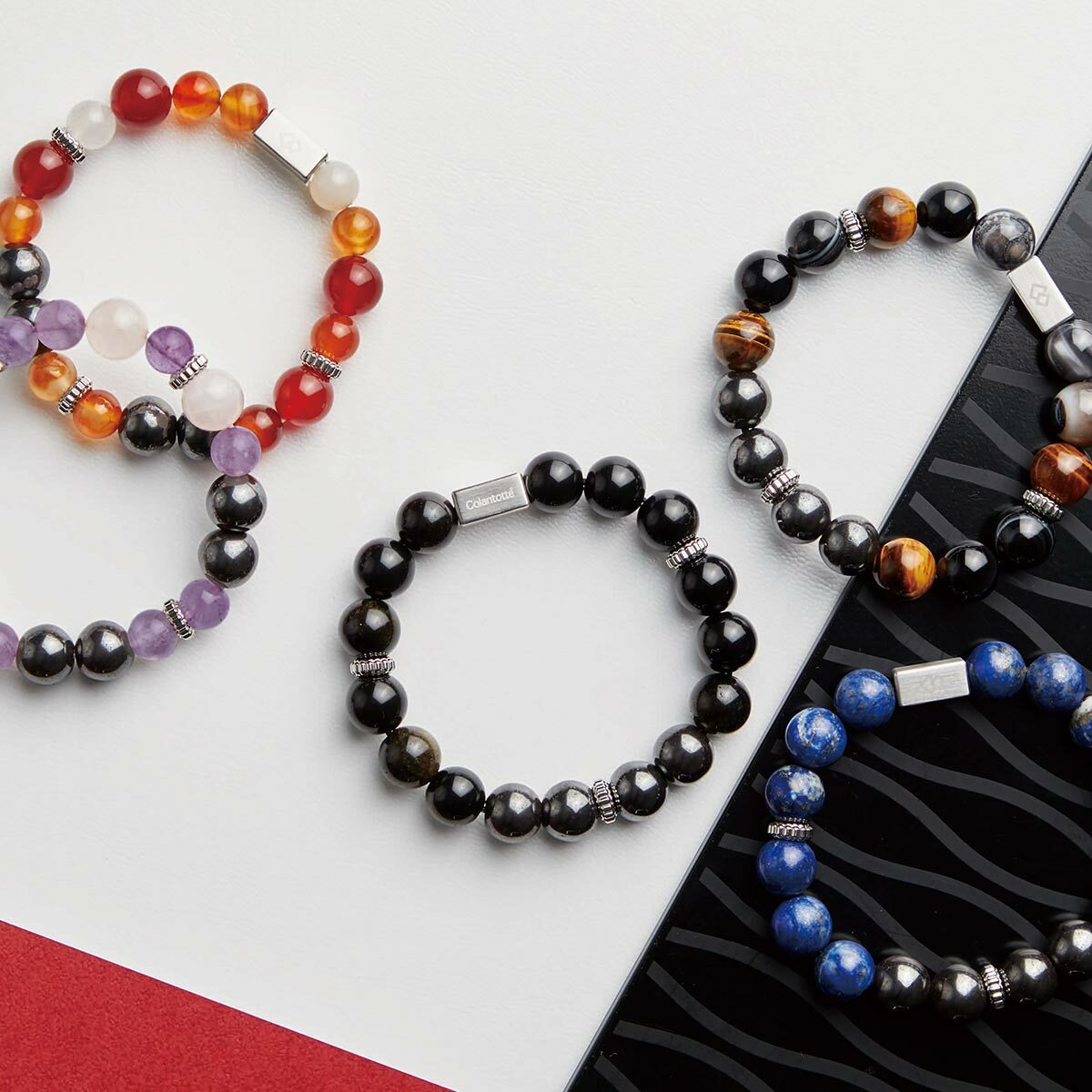 Colantotte Loop EN Natural Stone Magnet Bracelet improving blood - Main Image