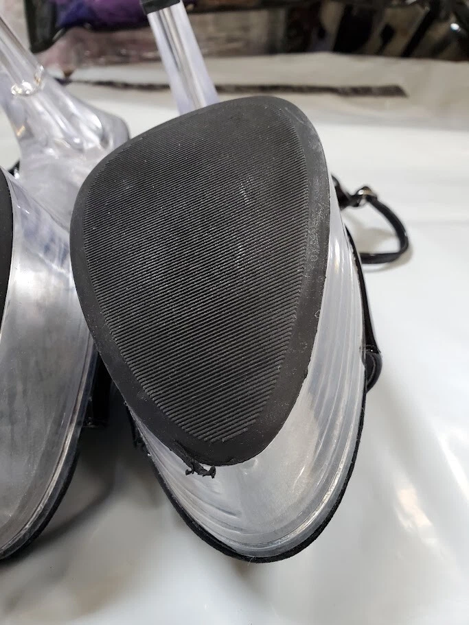 Ellie Dancer Clear Platforms Ankle Strap High Heels Women  601/JULIET SIZE 12 - Image 4 of 4