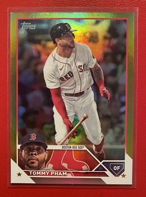Tommy Pham Boston Red Sox #266 Gold Rainbow Foil Parallel