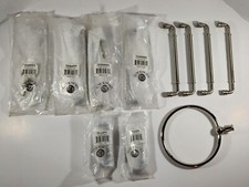 LOT OF 11 TOP KNOBS CABINET PULLS BRUSHED SATIN NICKEL AND CHROME MIXED PARTS