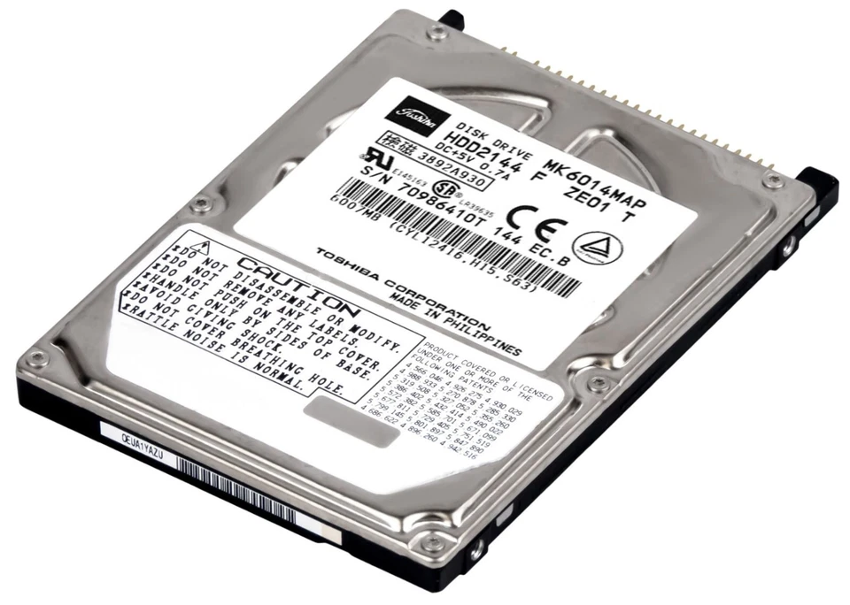 Hard Drive Toshiba MK6014MAP 6GB 4200U/Min 1MB Cache Ide Ata HDD2144 2.5 " Inch - Image 3 of 3