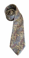 Peacocks Vintage Italian Silk Paisley Necktie Men's Tie Made in USA 56"x3.25"
