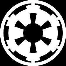 Star Wars Imperial Empire Cog Car Sticker LARGE SIZE FREE SHIPPING AUST WIDE - Picture 1 of 1