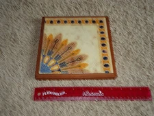 BEAUTIFUL FRANCE MARAZZI MARFORT FRAMED CERAMIC TILE ART PLATE HANGING PLATE 