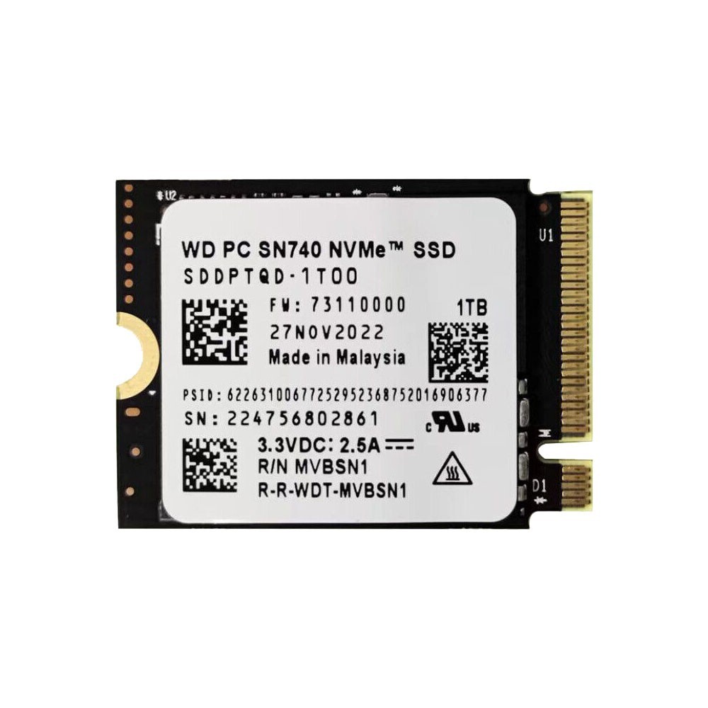 WD SN740 1TB M.2 2230 SSD NVMe PCIe4x4 For Steam Deck ASUS ROG