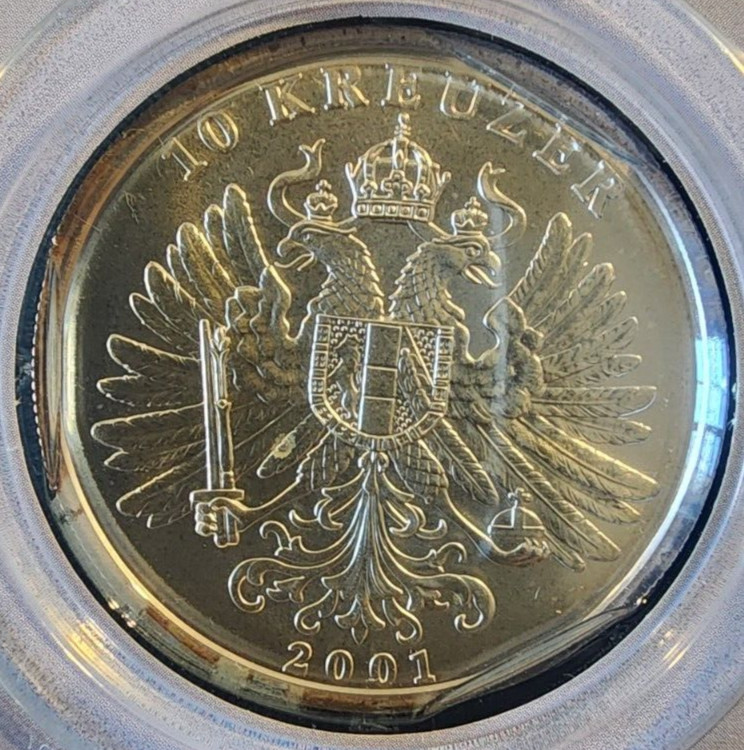 2001 Austria 10 Kreuzer Silver 1 oz Coin Emperor Francis Joseph I Sealed BU Unc