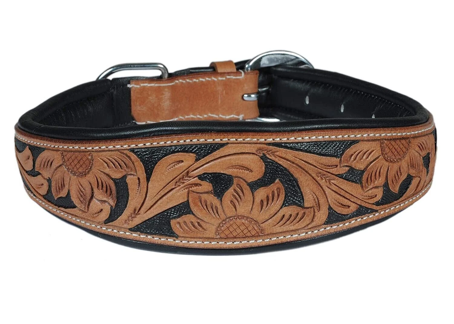 Hand Tooled & Paint Leather Dog Collar Heavy Duty Padded For Your Pet.
Opens in a new window or tab