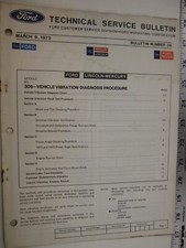 March 9, 1973 FORD Technical Service Bulletin Number 38  BIS