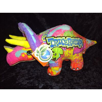 NWT Wild Republic Graffiti Dino Triceratops Dinosaur Stuffed Plush Animal Toy