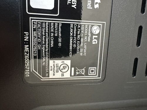 LG SoundPlate LAP345C 4.1-Channel Speaker Tested w/Remote - Picture 9 of 9