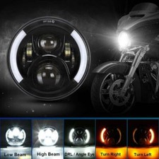 7" LED Projector Headlight Turn Signal For Harley Road King Street Glide Special