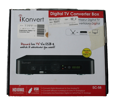 I Konvert Digital Broadcast TV Converter Box SC-58 HD1080 & USB