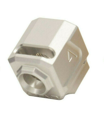 Agency Arms 118S Single Port Compensator S&W M&P 2.0 9mm 1/2''-28 - Gray / Silver
