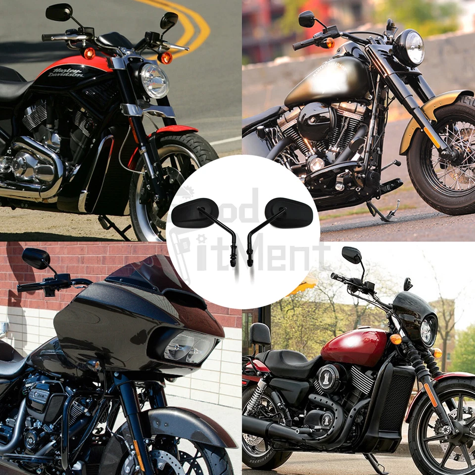 Espejos retrovisores laterales universales para motocicleta Harley Davidson Street 500 750 Foto 4 de 4