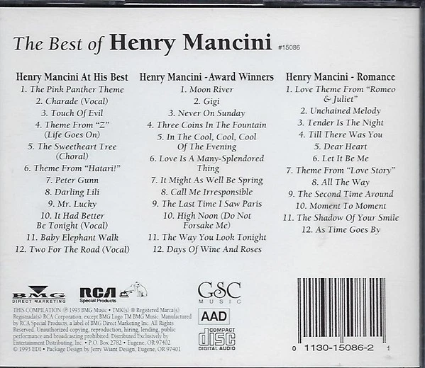 1 CENT 2xCD Henry Mancini & His Orchestra – The Best Of Henry Mancini - Image 2 of 2