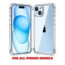 Case For iPhone 11 12 13 14 15 16 17 Air Pro Max XR Shockproof Transparent Cover