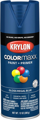 K05535007 Colormaxx Spray Paint and Primer for Indoor/Outdoor Use, Gloss Regal B