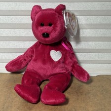 Vintage TY Beanie Baby Valentina Red Bear 1998 Original Plush Collectible