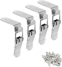 Latch 90 Degree Stainless Steel Spring Loaded Toggle Latch Silver Catch Hasp