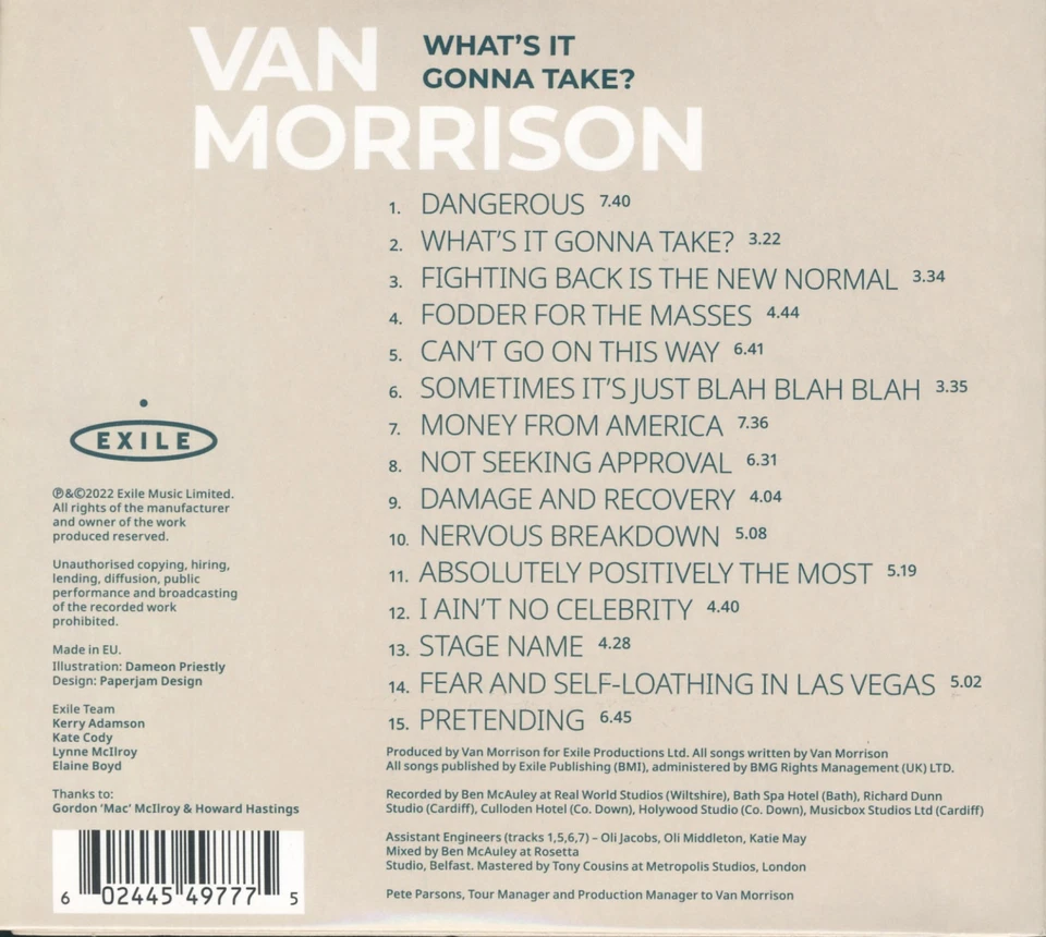 Van Morrison - What's It Gonna Take - CD - neuwertig - Bild 2 von 2