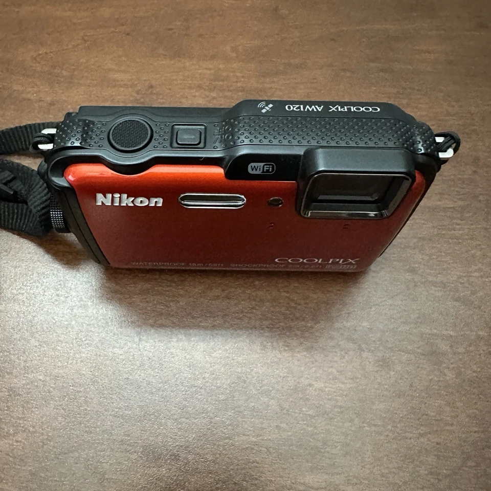 📷 MINT Nikon COOLPIX AW120 16MP Waterproof Shockproof WiFi Camera – Orange 📷 - Image 2 of 4